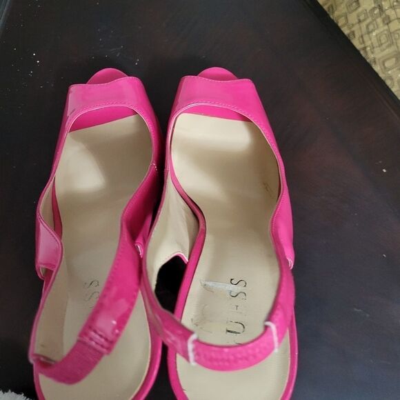 GUESS SLINGBACK PEEP TOE HIGH HEEL STILETTOS PUMP - Picture 7 of 11